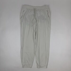 Womens Lululemon Soft Jersey Classic-Fit Mid-Rise Ivory Solid Jogger Size 8 GUC